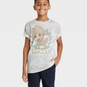 Kids Marvel Groot Print T Shirt- Size XS 4/5